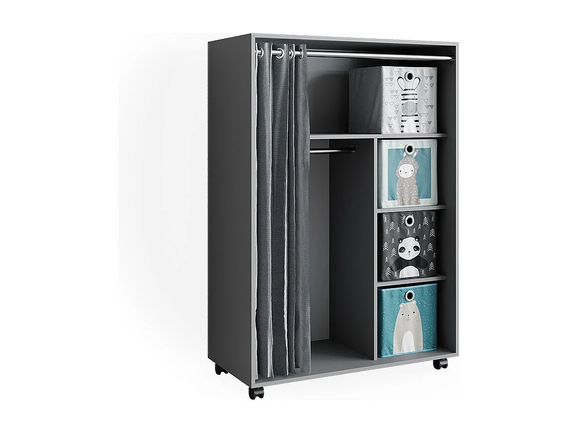 Kleiderschrank grau 100x50x146.6 doros