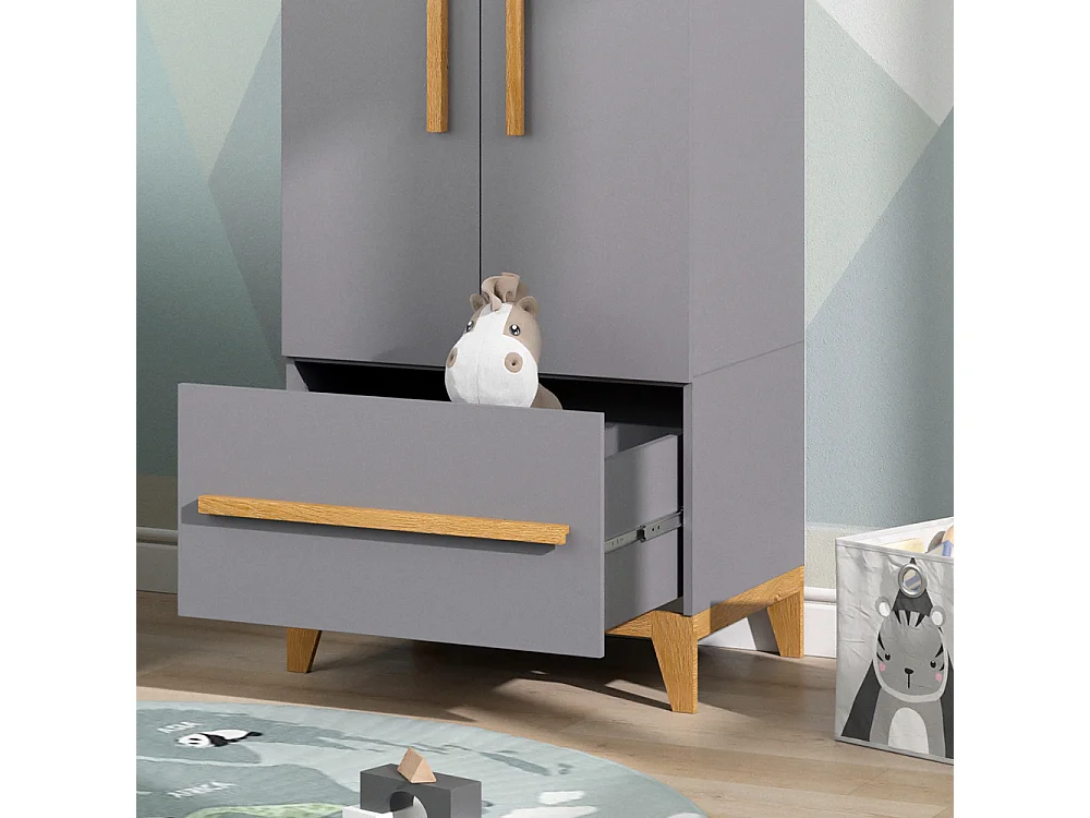 Armoire pour enfants gris 70x53.4x186.8 malia