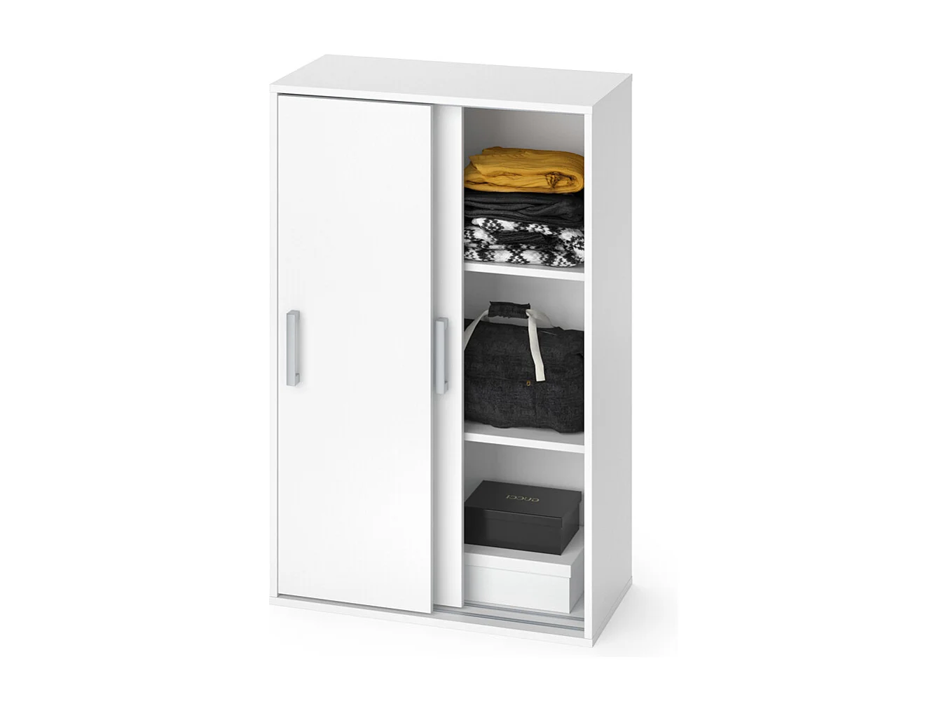 Tøjskab hvid 68x33x108.5 falk