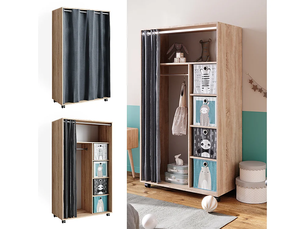 Kleiderschrank sonoma 100x50x168 doros