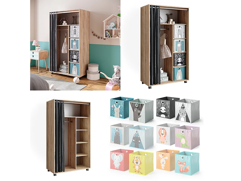 Kleiderschrank sonoma 100x50x168 doros