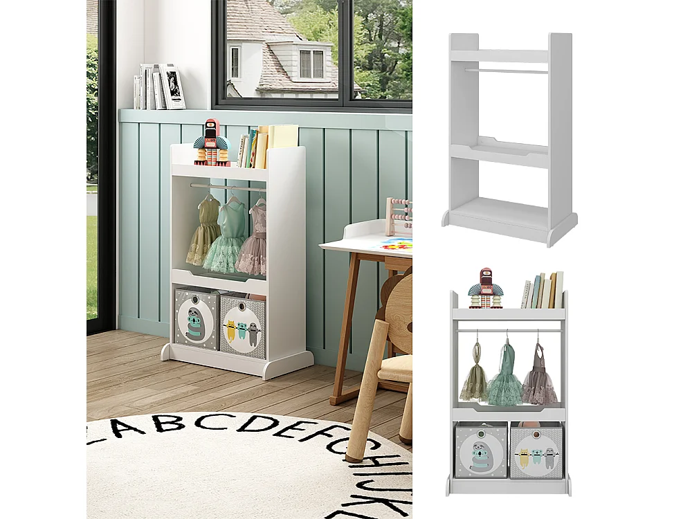 Armoire pour enfants blanc 67x38x110 conny