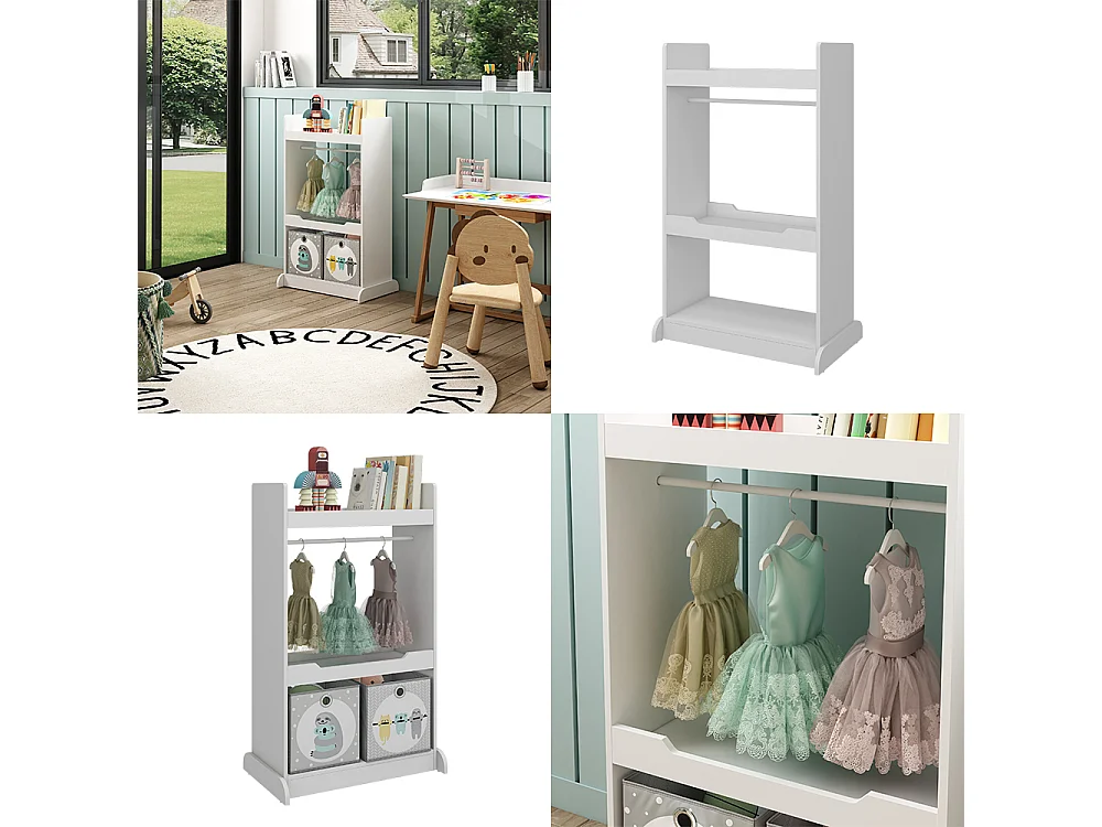 Armoire pour enfants blanc 67x38x110 conny