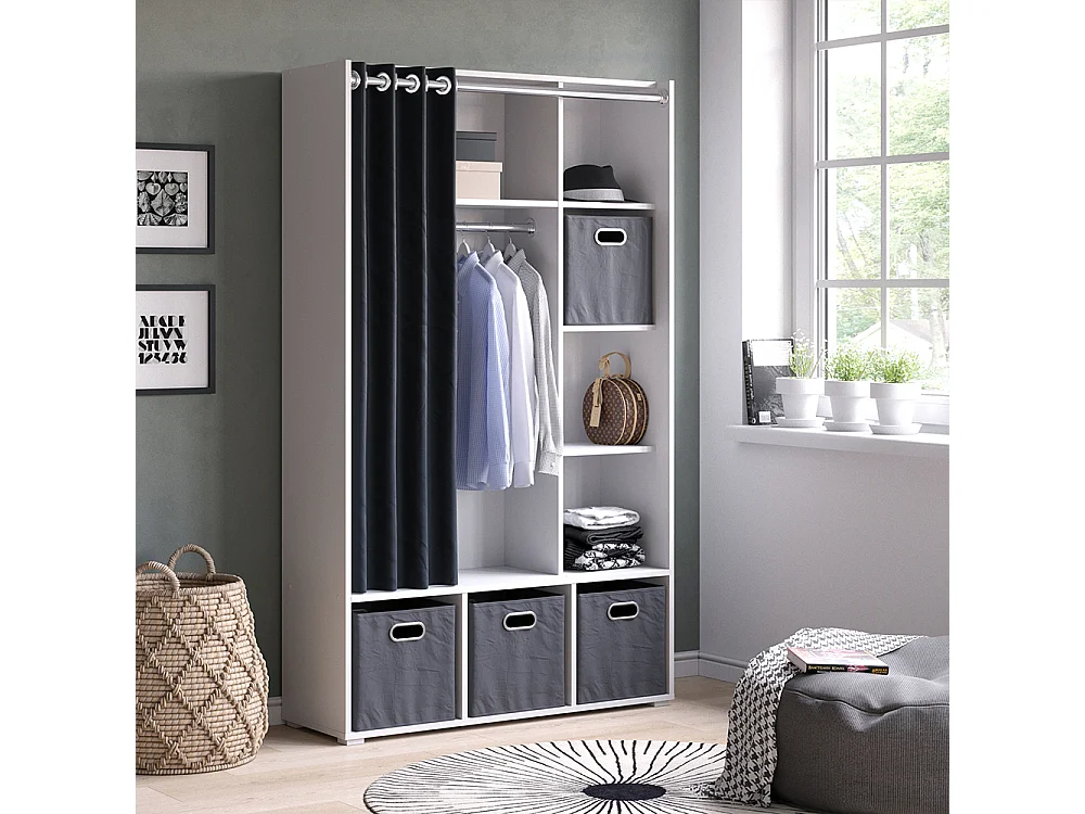 Kleiderschrank weiß 38x105.8x178.1 luigi