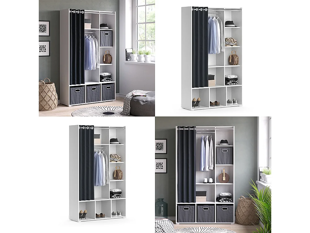 Kleiderschrank weiß 38x105.8x178.1 luigi