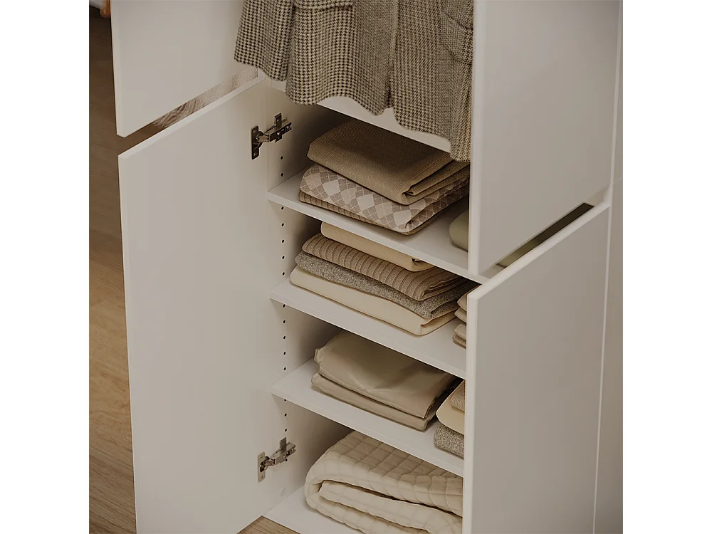 Armoire à vêtements blanc 74x40x191.5 claus