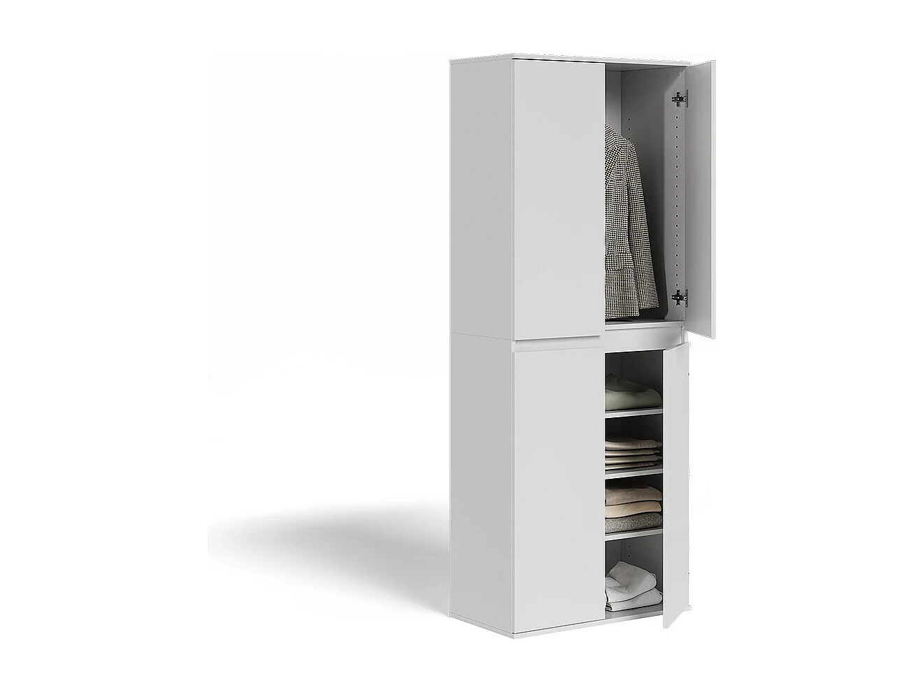 Armoire à vêtements blanc 74x40x191.5 claus