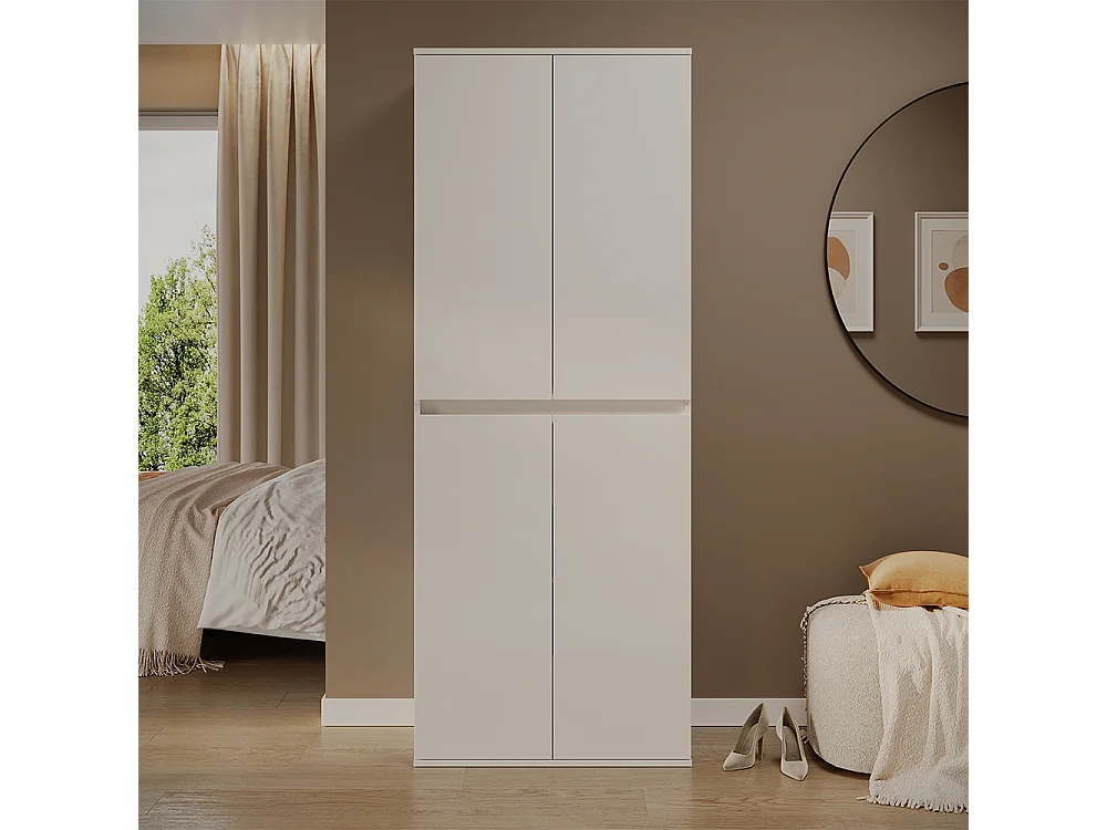 Armoire à vêtements blanc 74x40x191.5 claus