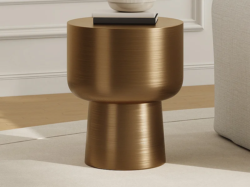 Table d'appoint en métal - Doré - FALENY