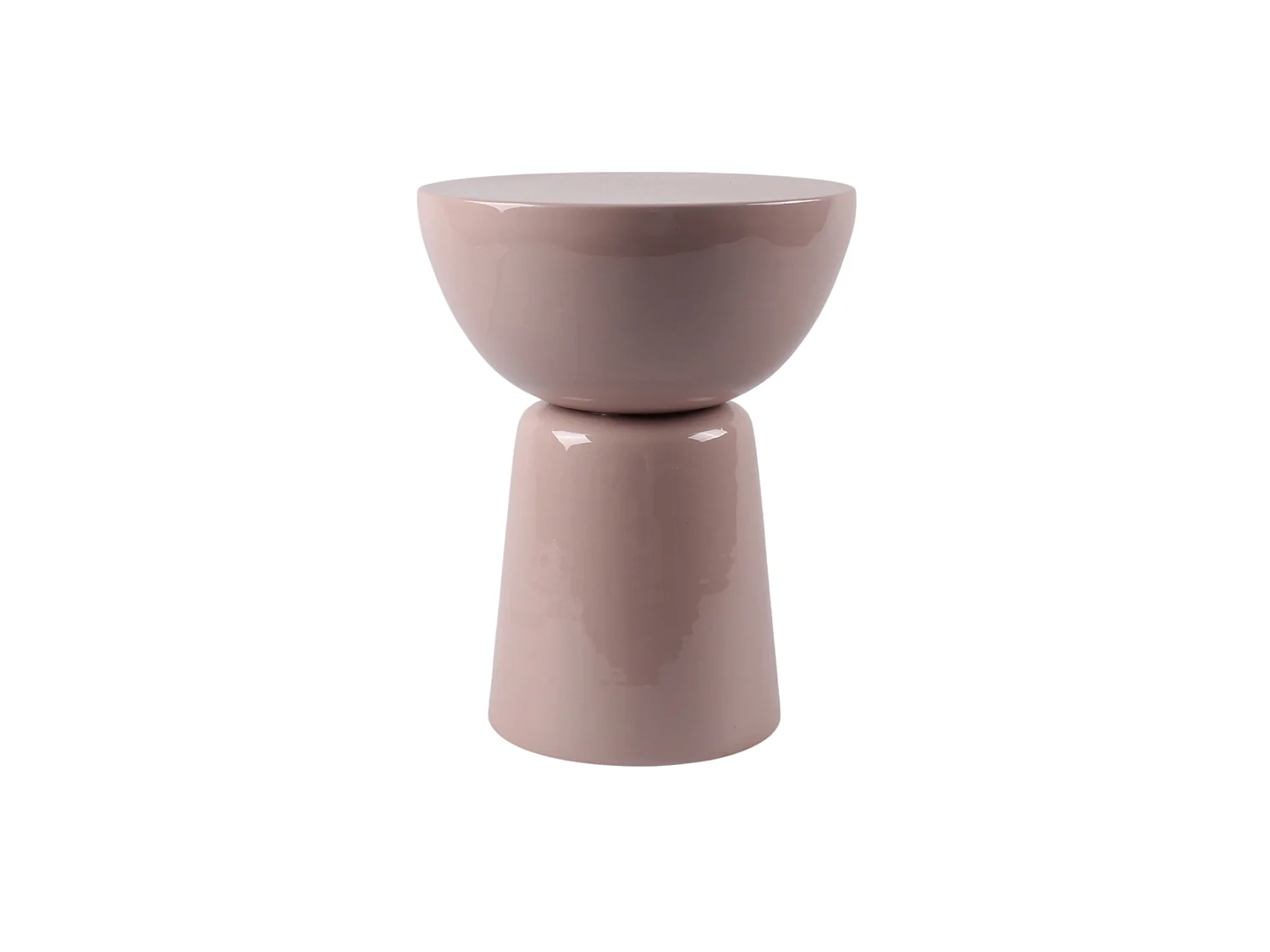 Table d'appoint en métal - Rose clair brillant - MENIRO