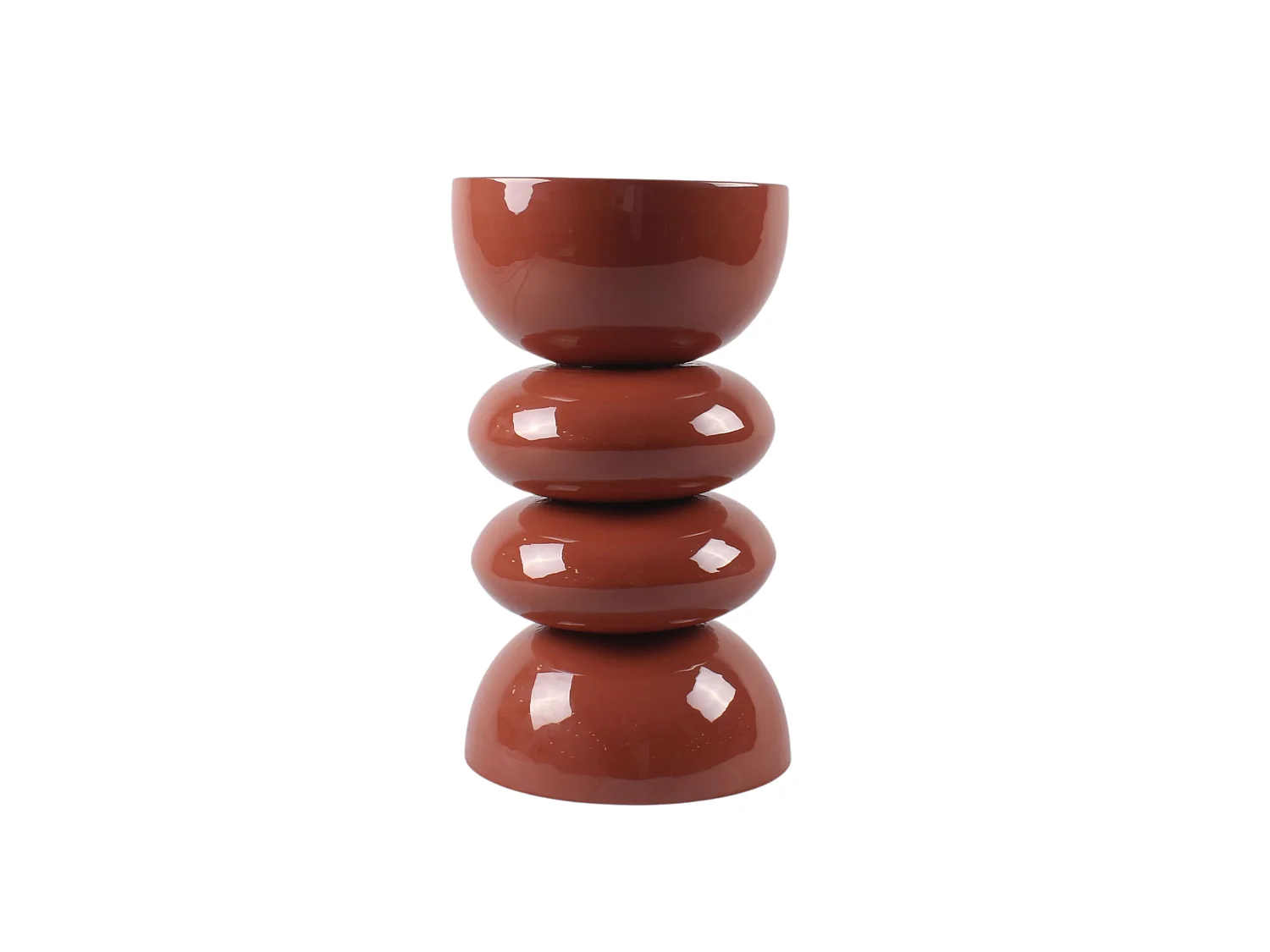 Table d'appoint en métal - Terracotta brillant - GALENI