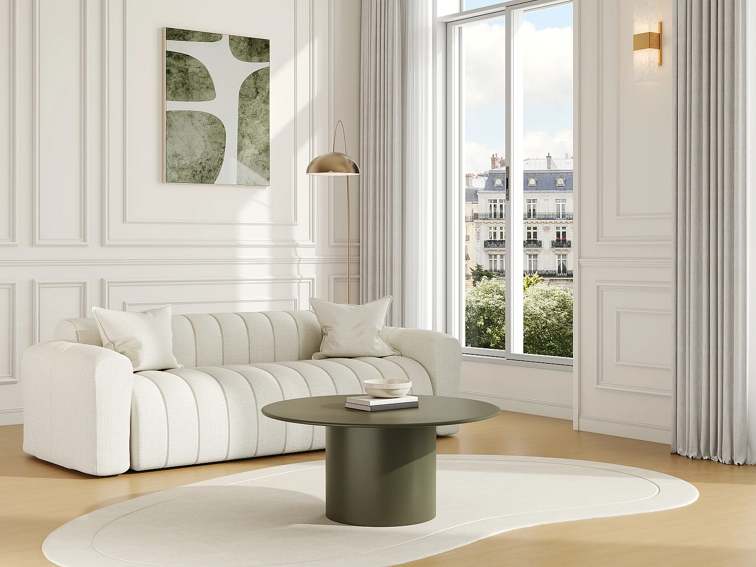 Table basse en métal - Kaki - JOVENIA