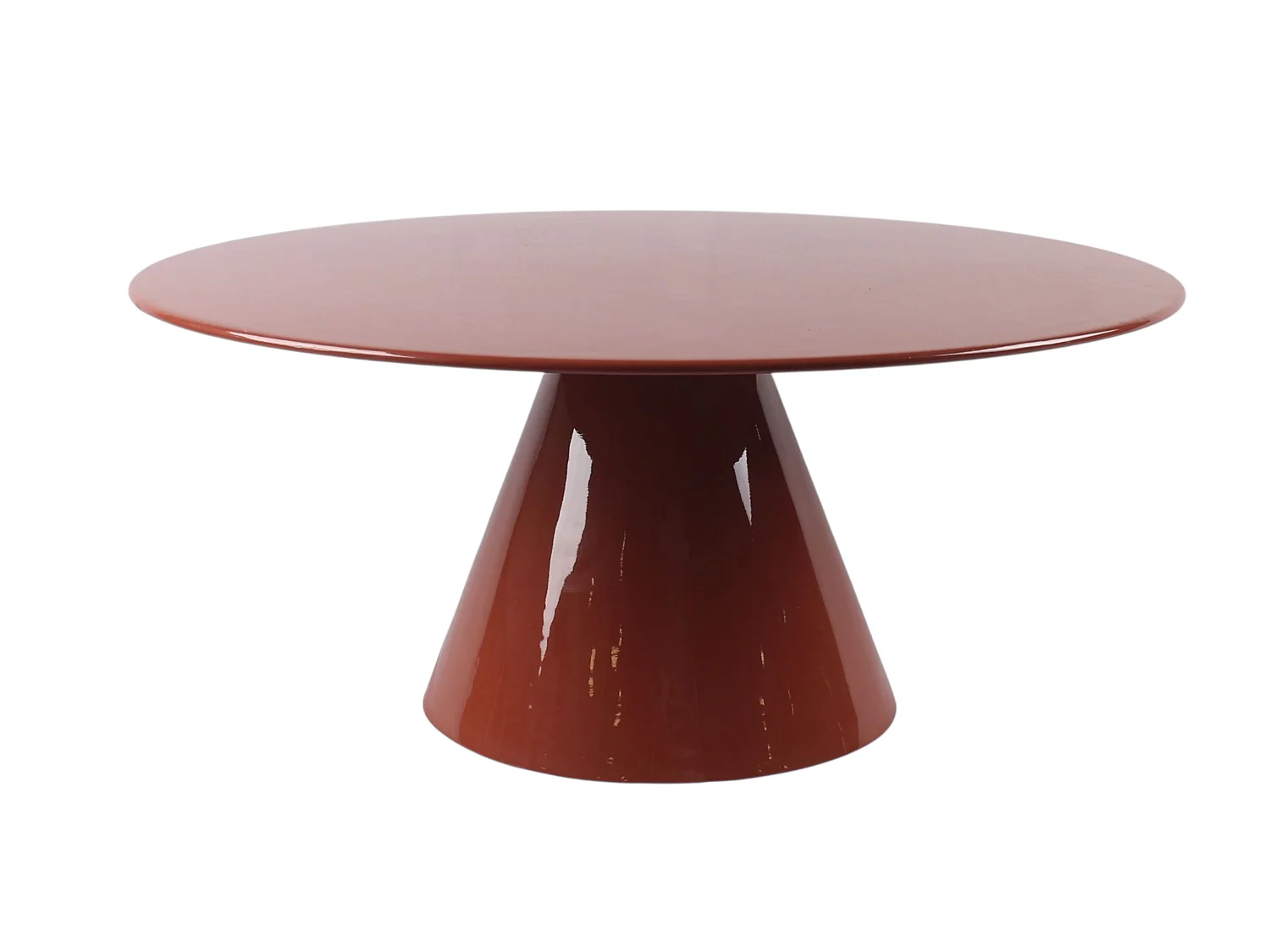 Table basse en métal - Terracotta brillant - DINEGA