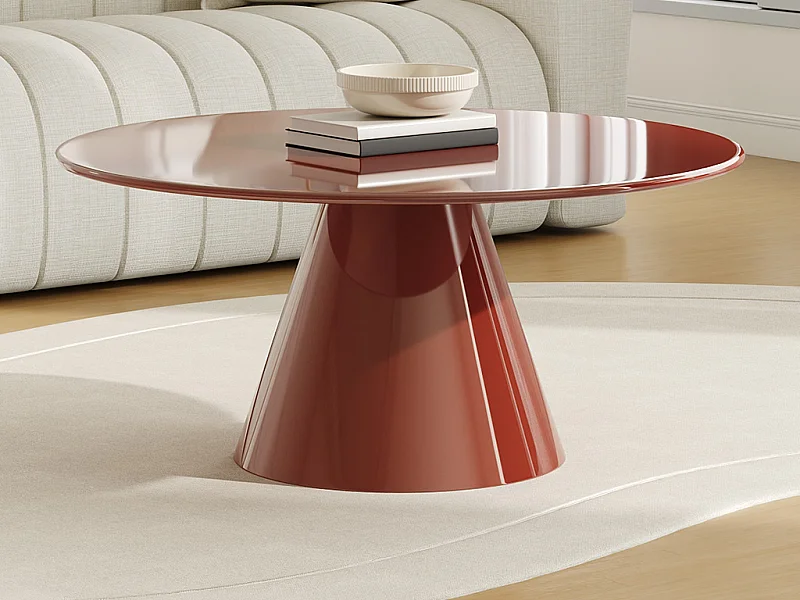 Table basse en métal - Terracotta brillant - DINEGA