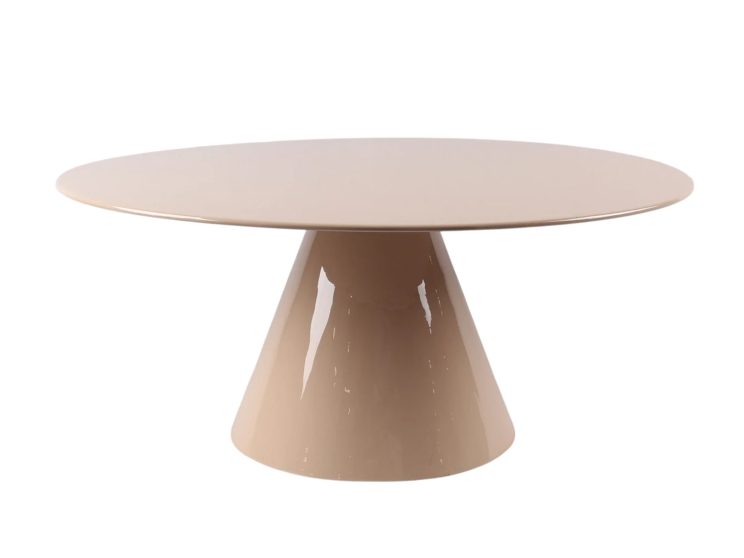 Table basse en métal - Beige brillant - DINEGA