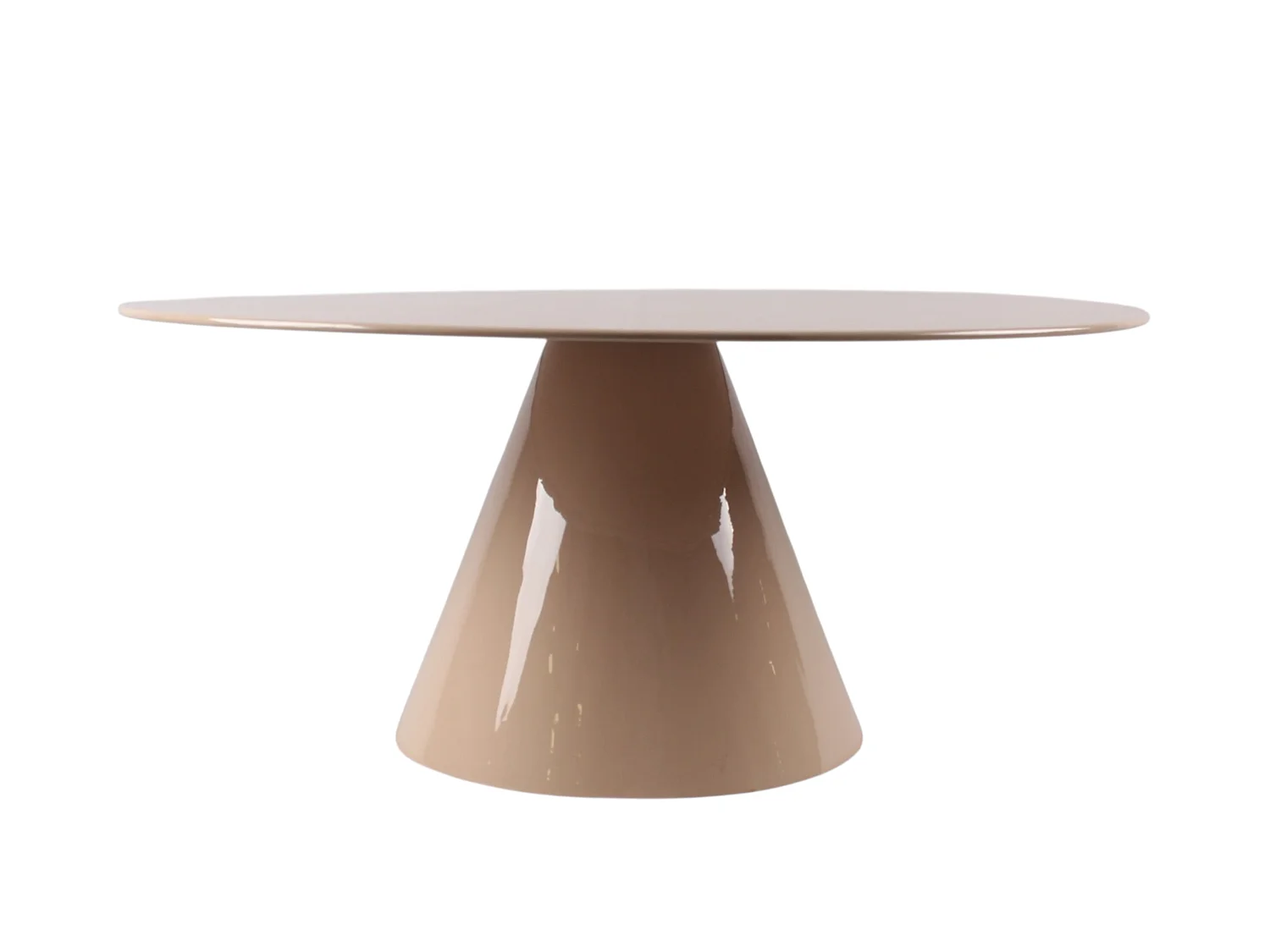 Table basse en métal - Beige brillant - DINEGA