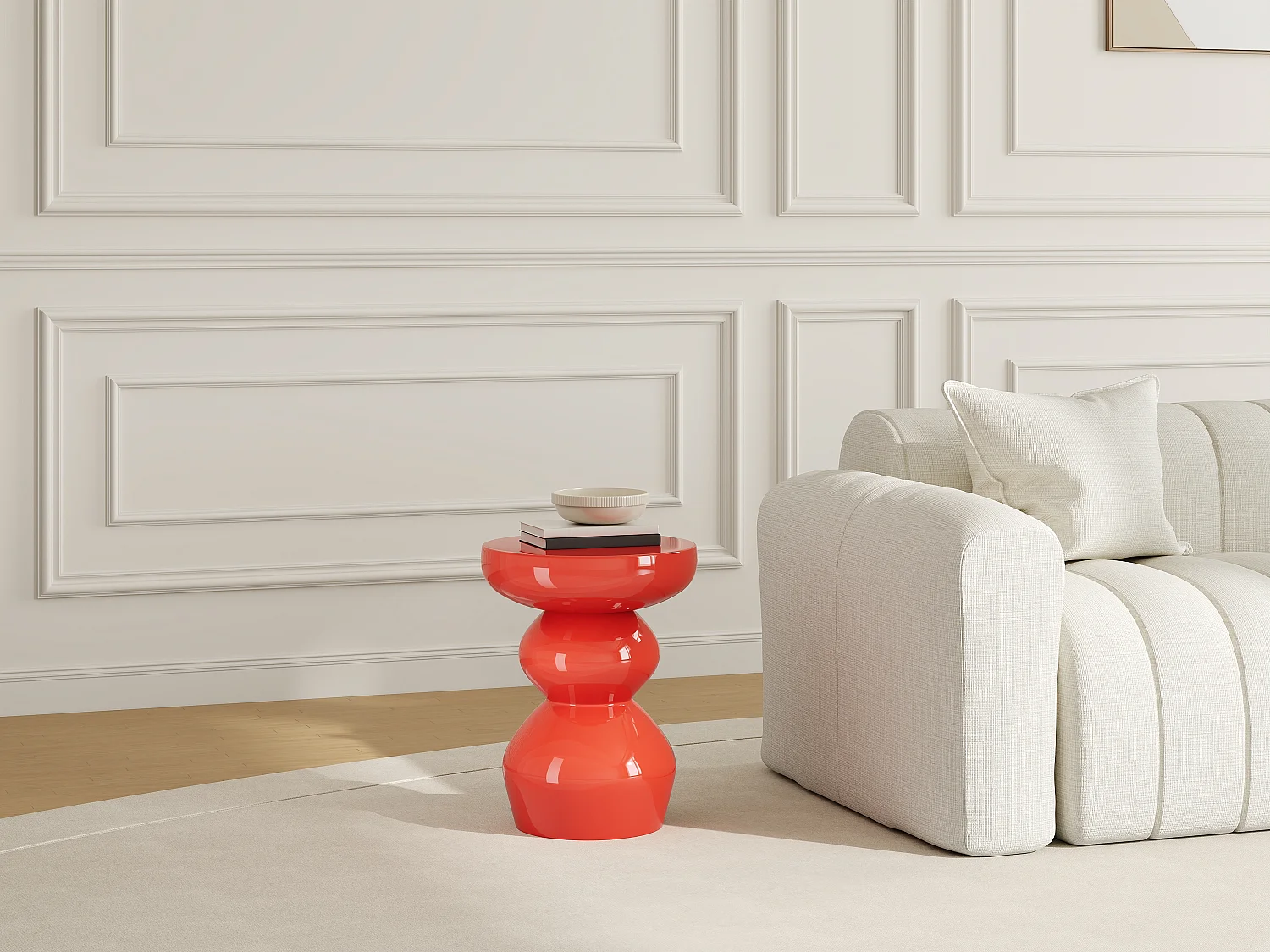 Table d'appoint en métal - Orange brillant - ORIFA