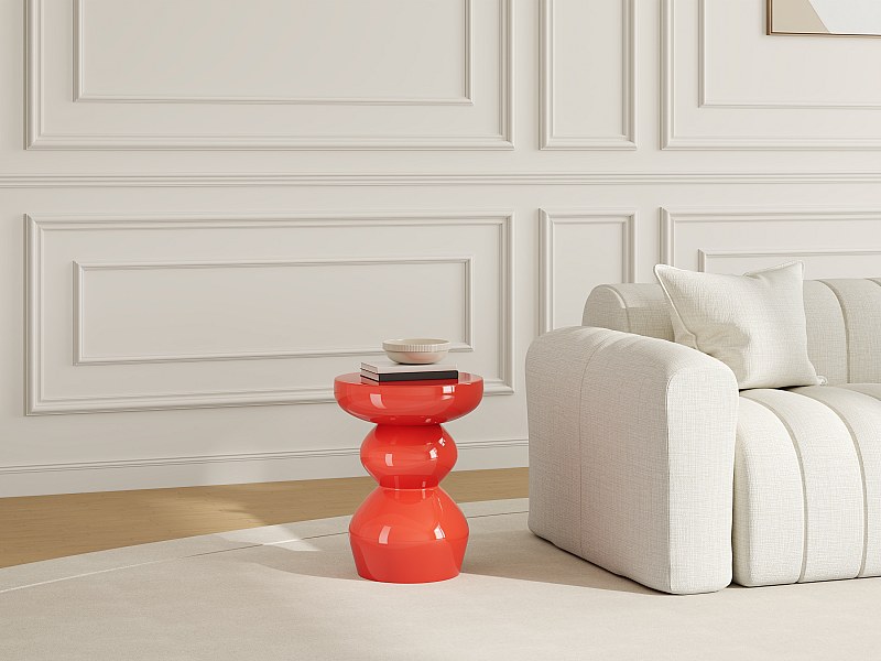 Metal side table - Bright Orange - ORIFA