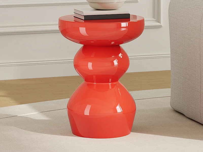 Table d'appoint en métal - Orange brillant - ORIFA