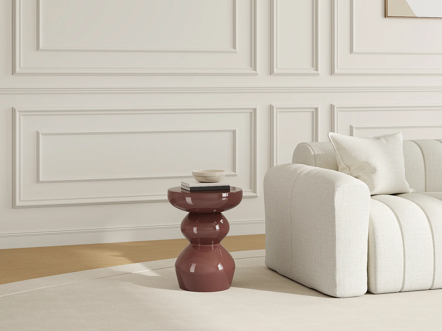 Table d'appoint en métal - Marron brillant - ORIFA