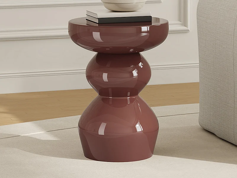 Table d'appoint en métal - Marron brillant - ORIFA