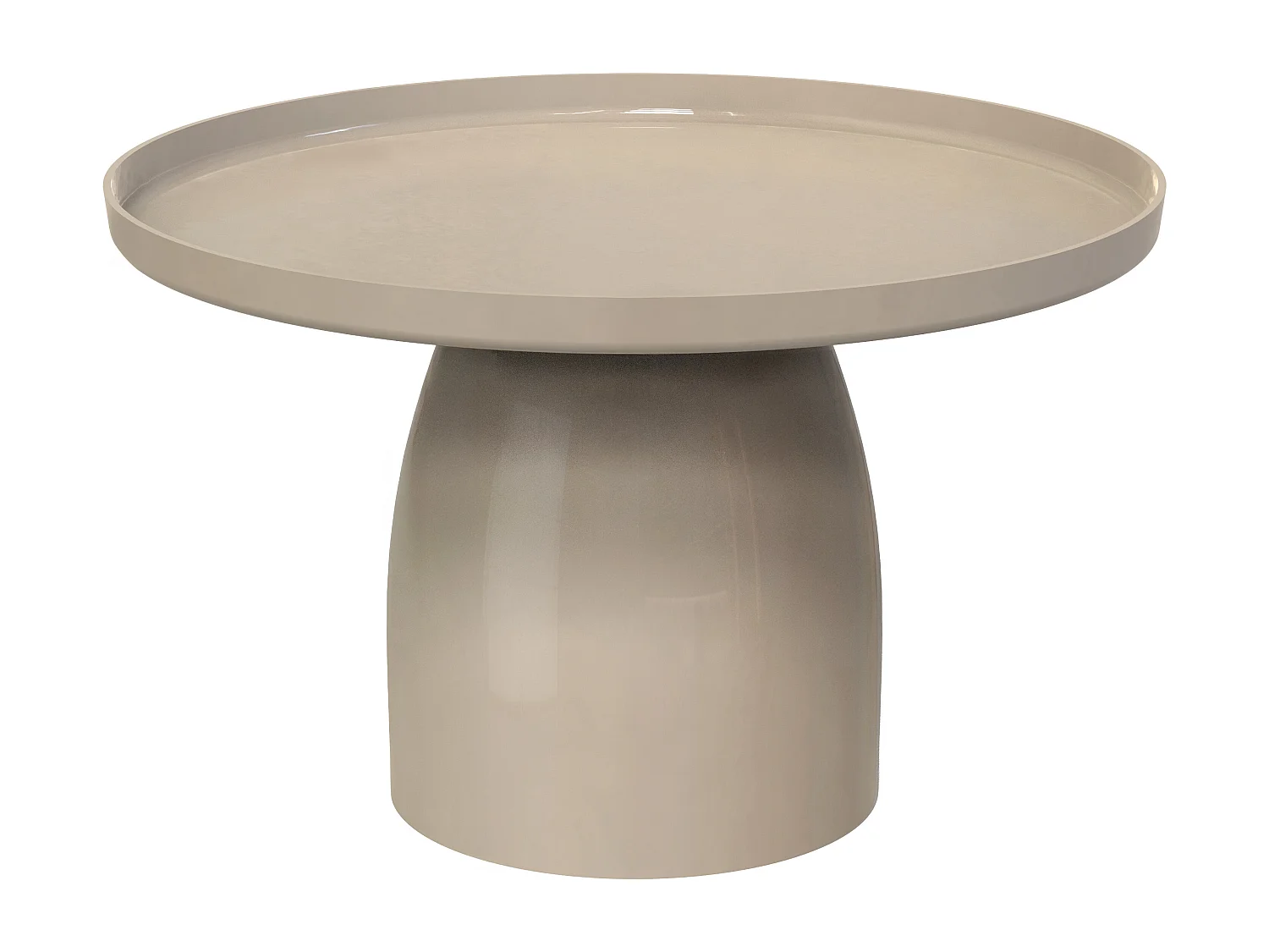 Table basse en métal - Beige brillant - FRIDANA