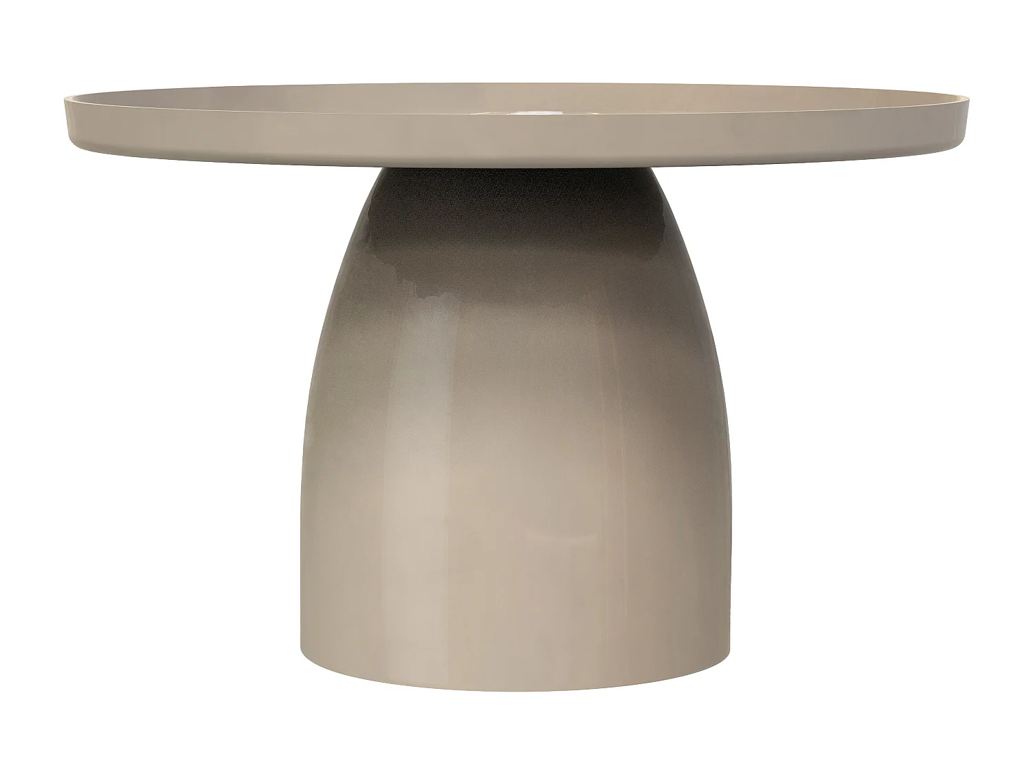 Table basse en métal - Beige brillant - FRIDANA