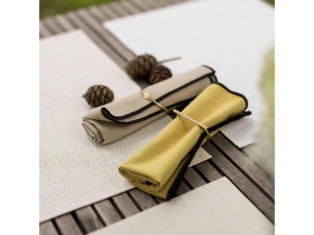 Serviette de table en coton recyclé Grace (Lot de 6) Badiane