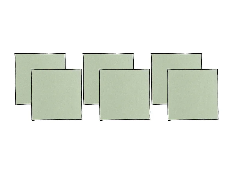 Serviette de table en coton recyclé Grace (Lot de 6) Céladon