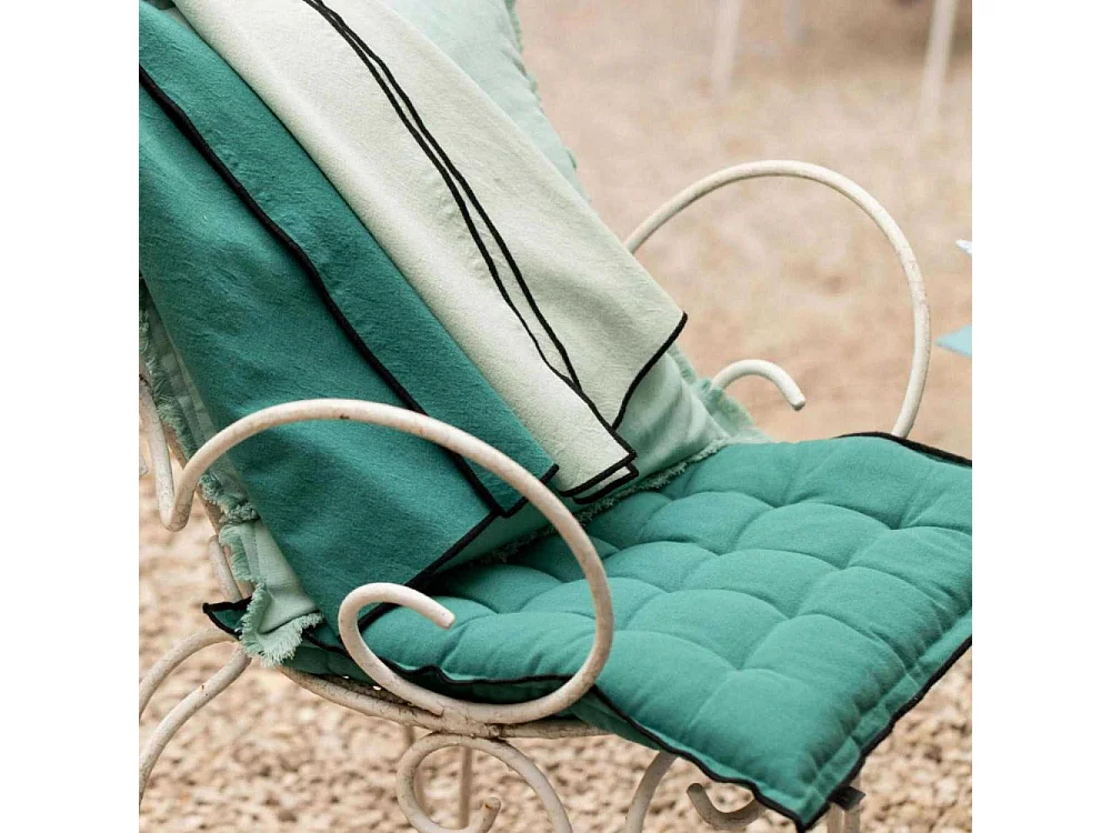 Serviette de table en coton recyclé Grace (Lot de 6) Céladon