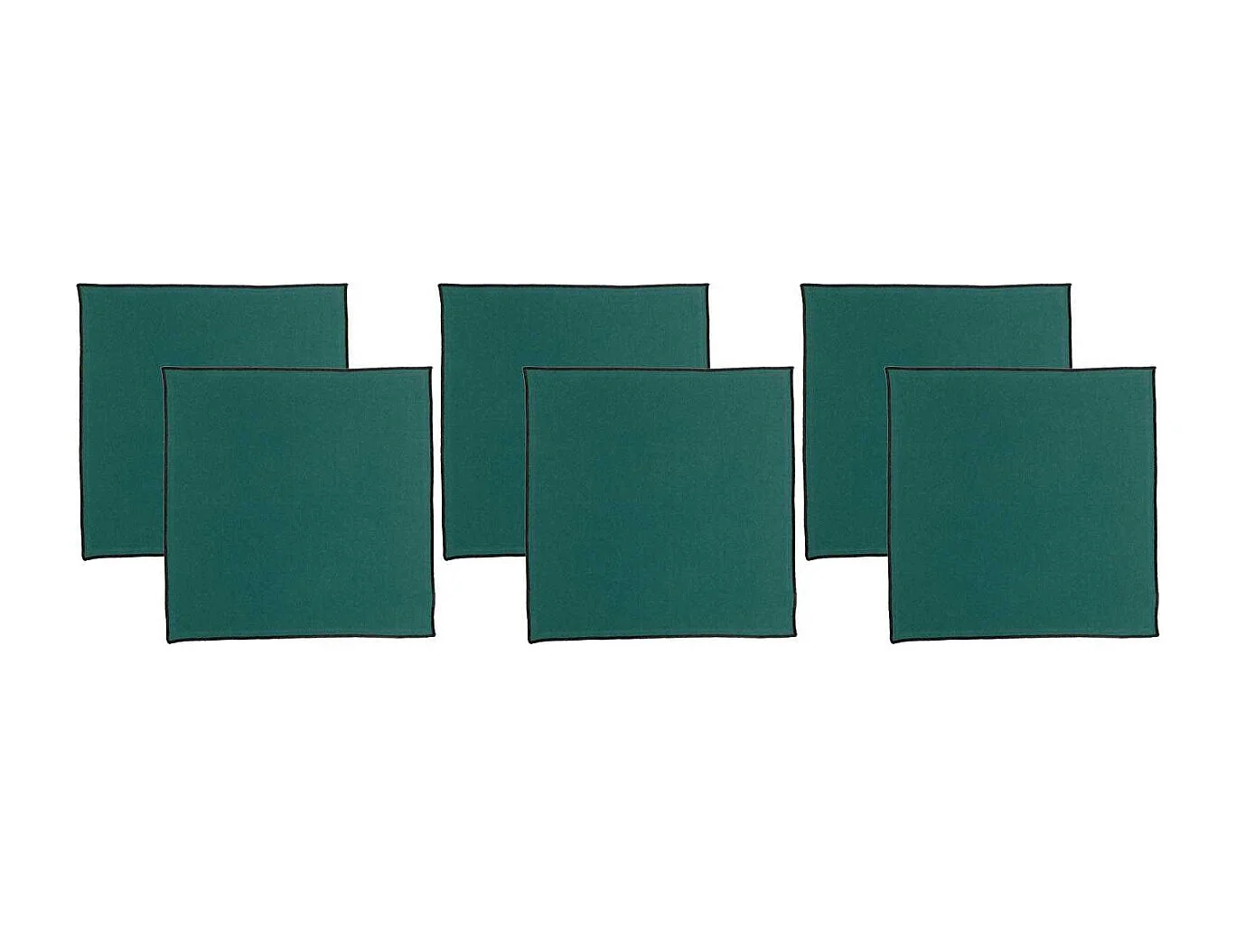 Serviette de table en coton recyclé Grace (Lot de 6) Paon