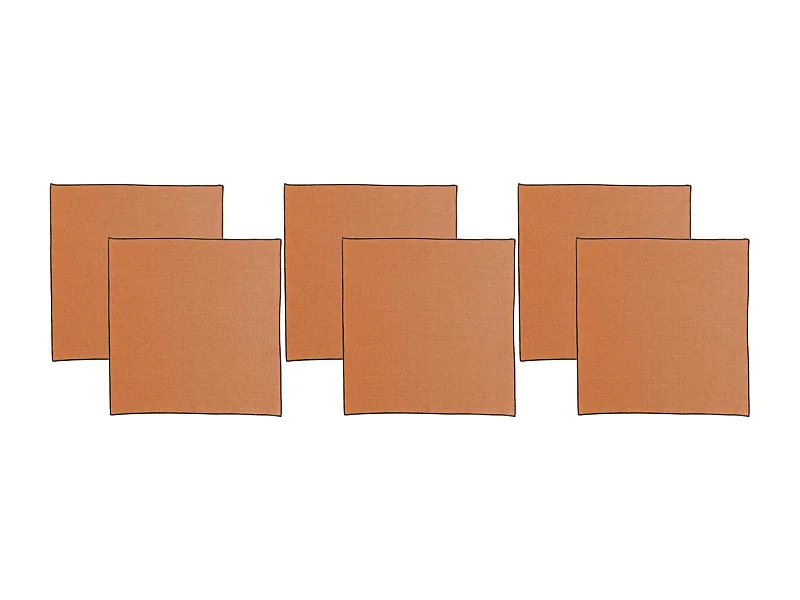 Serviette de table en coton recyclé Grace (Lot de 6) Caramel