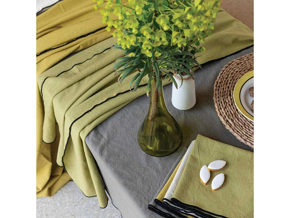 Serviette de table en coton recyclé Grace (Lot de 6) Ombre