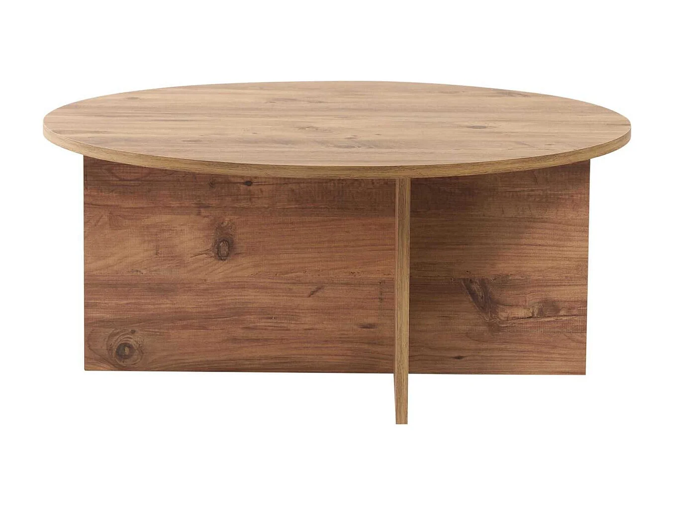 Table basse ronde en aggloméré Soleil