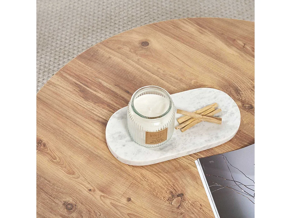 Table basse ronde en aggloméré Soleil