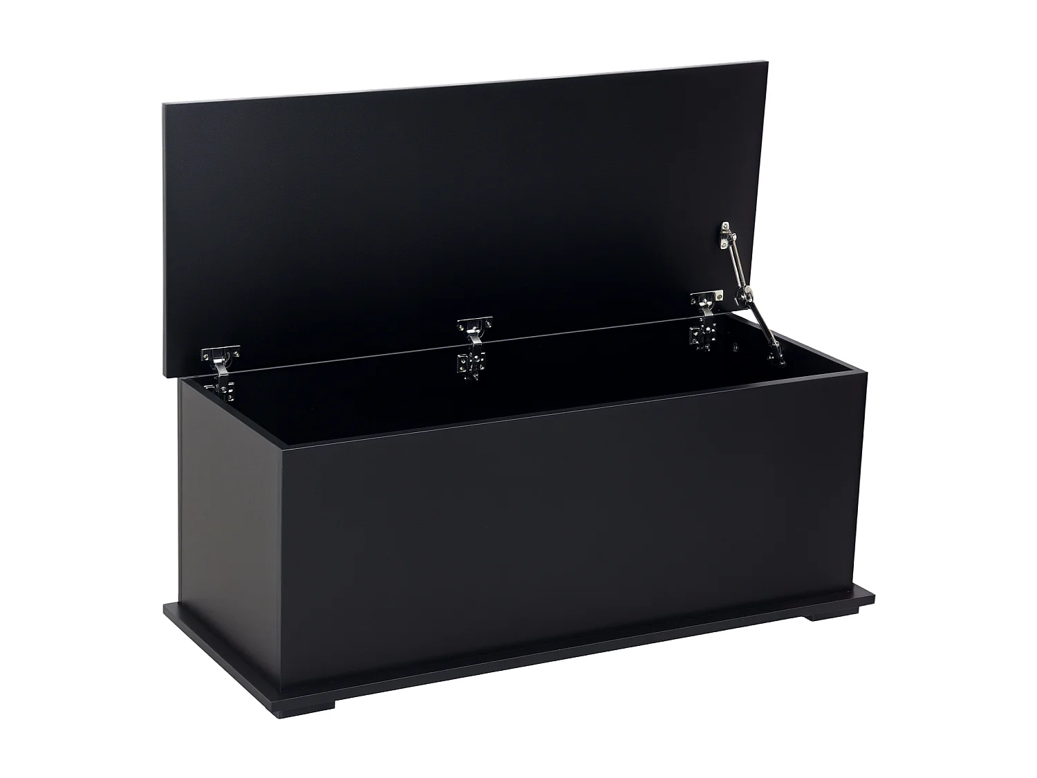 Coffre malle de rangement coffre à jouets dim. 100L x 40l x 40H cm panneaux particules noir