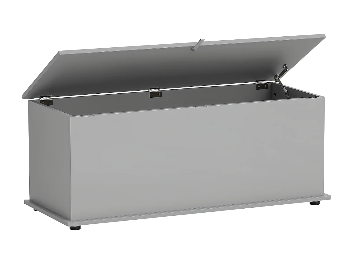 Coffre malle de rangement coffre à jouets dim. 100L x 40l x 40H cm panneaux particules gris