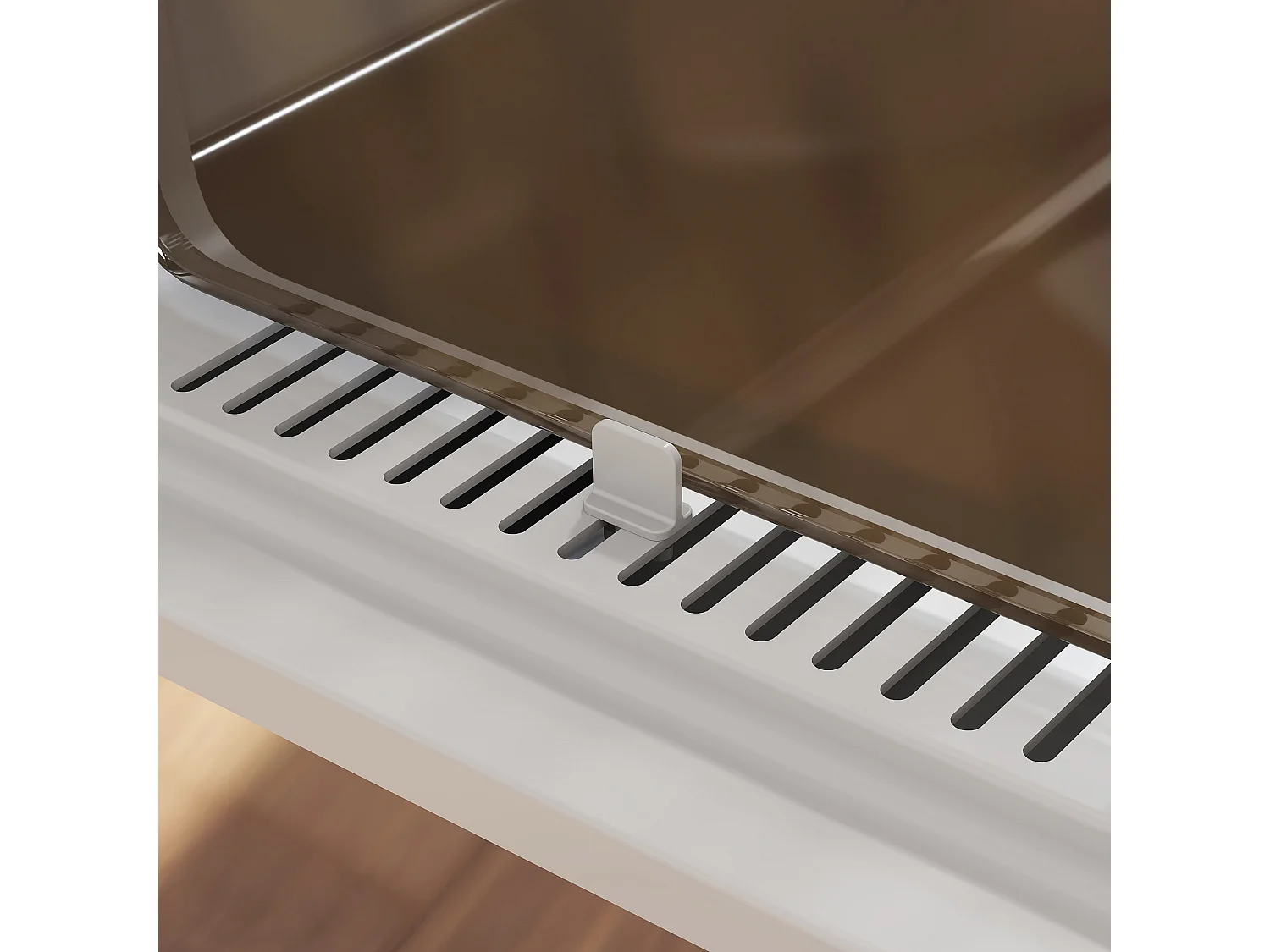 Maison de toilette bac à litière fermé acier inox - pelle, couvercle amovible, porte, anti-fuite - gris clair