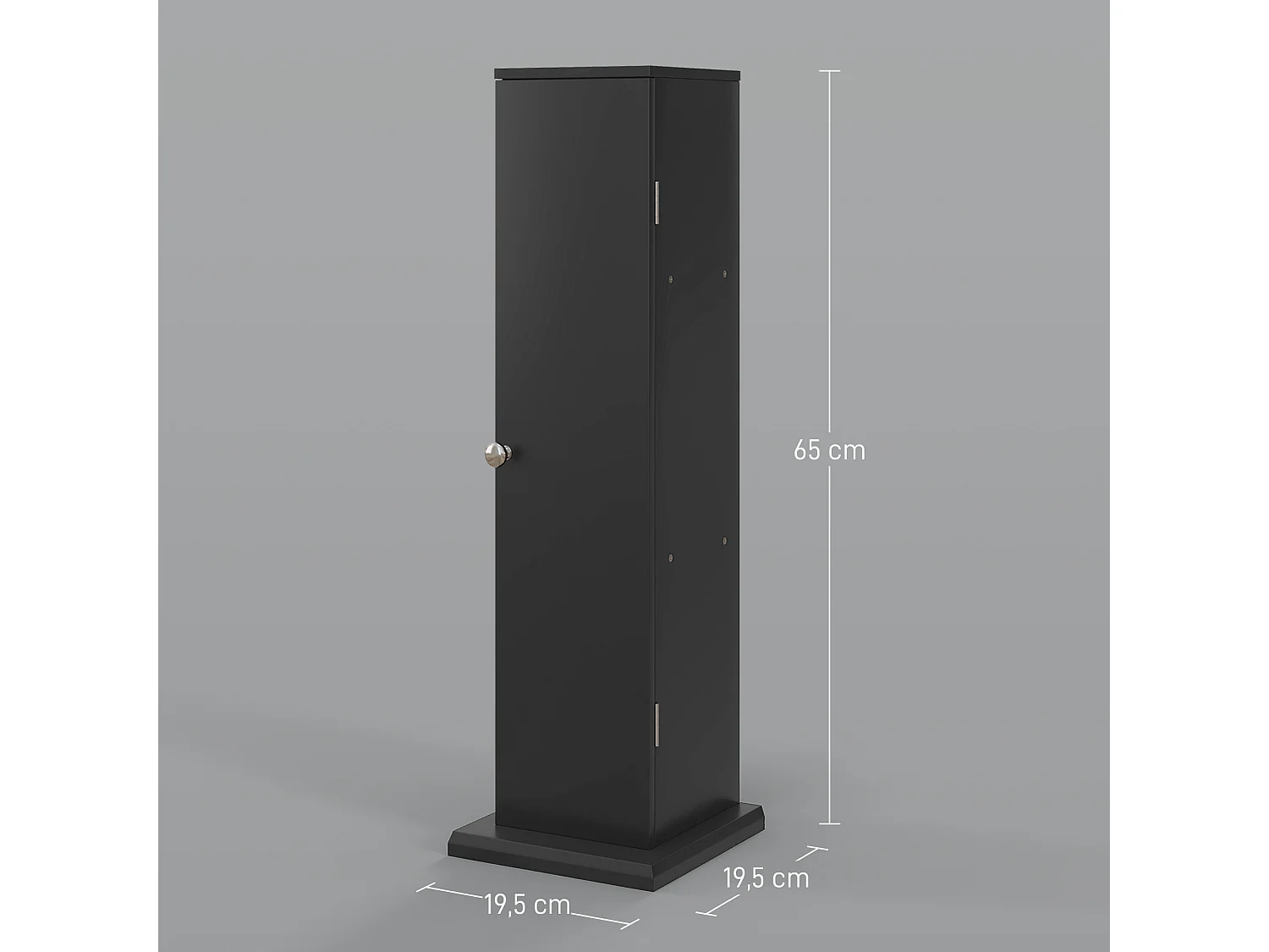 Support papier toilette - porte-papier toilette - armoire pour papier toilette - 3 niveaux + sortie papier MDF noir