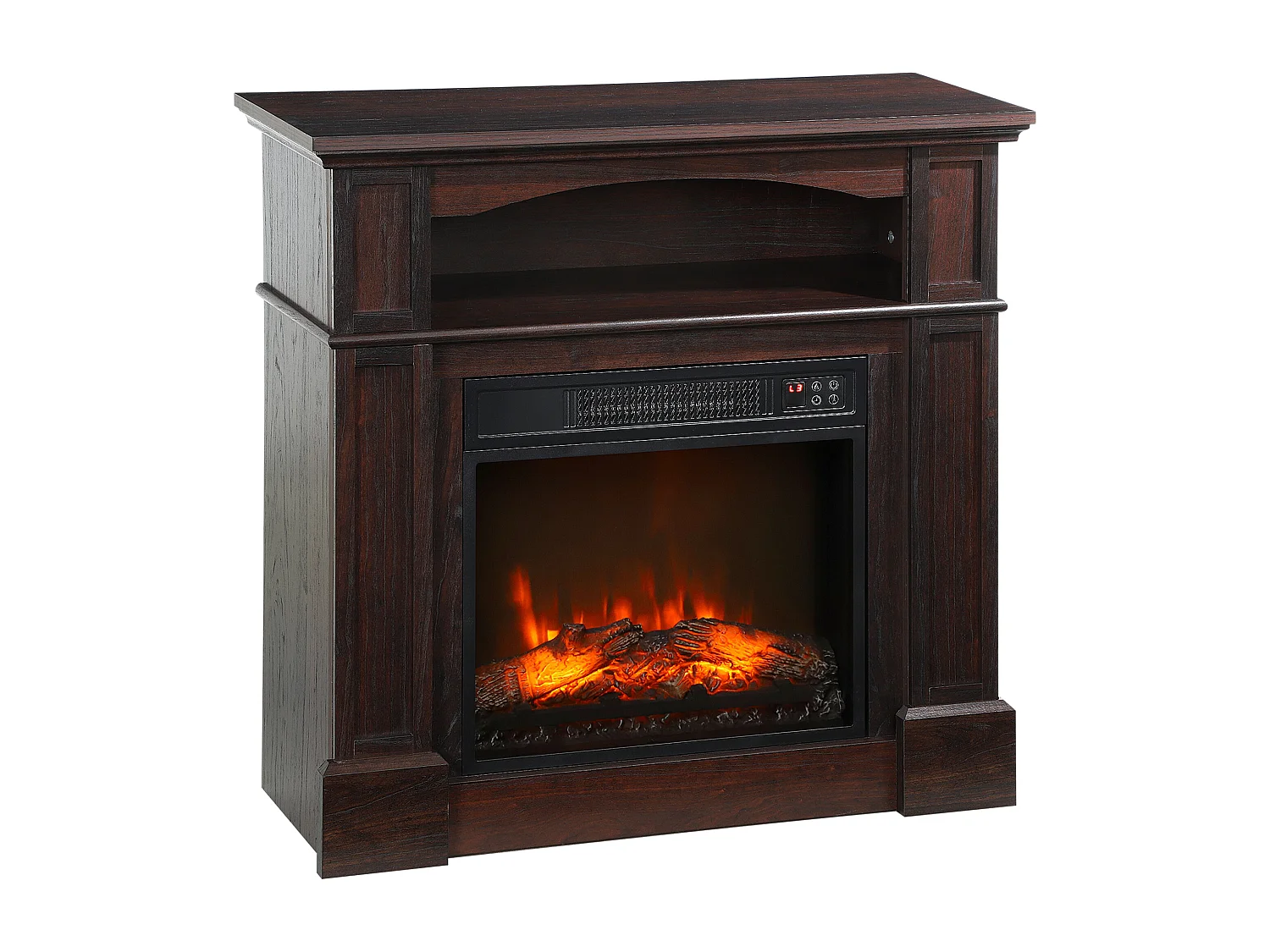 Cheminée électrique XL style classique chic 1800W  effet flammes LED réglable télécommande effet bois