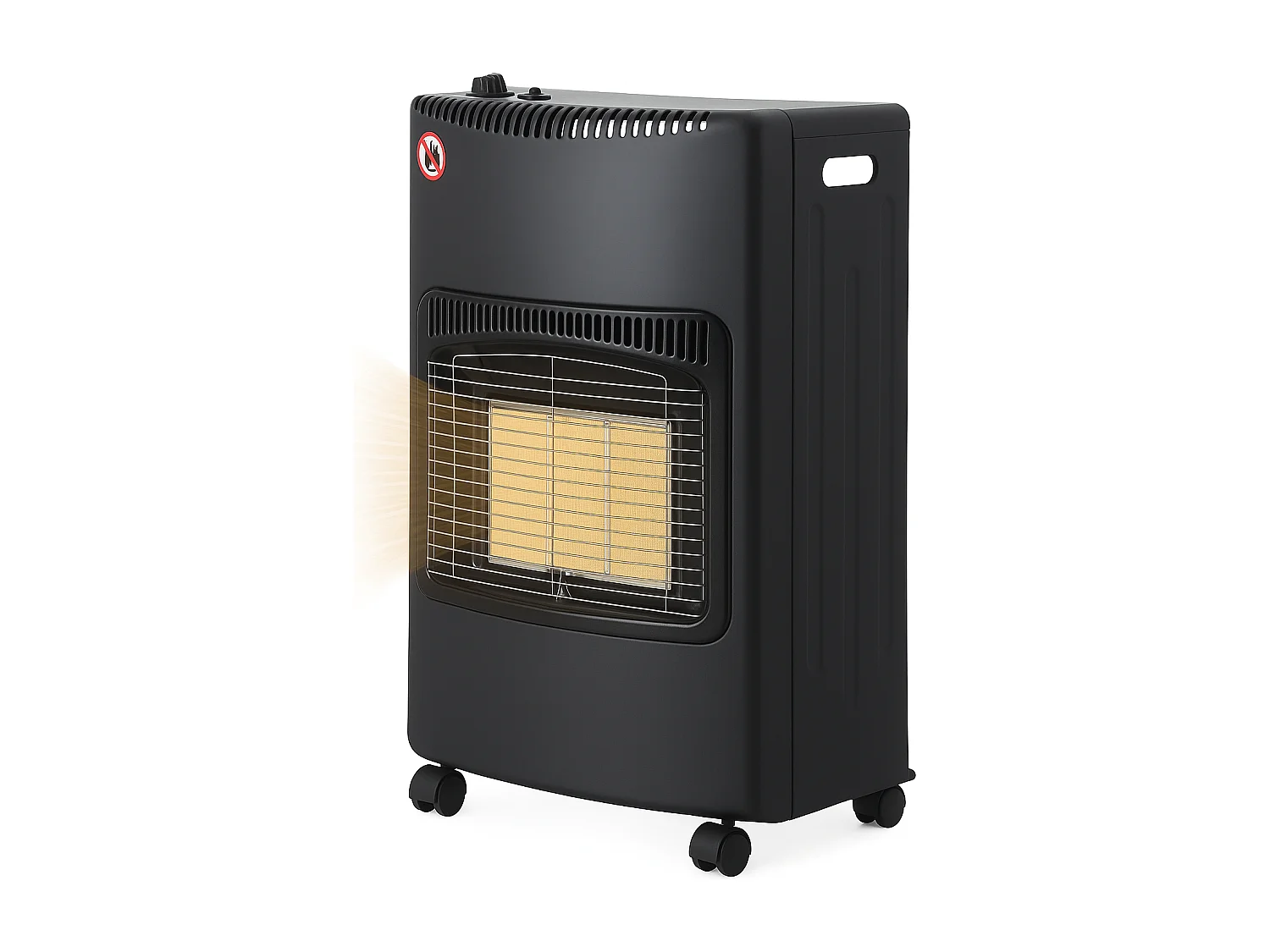 Stufa a Gas GPL 4,2 kW 3 Livelli Pannelli Infrarossi Accensione Piezoelettrica CE Sicurezza ODS Antiribaltamento Ruote Adatta fino 60m³ Bombole 15 kg