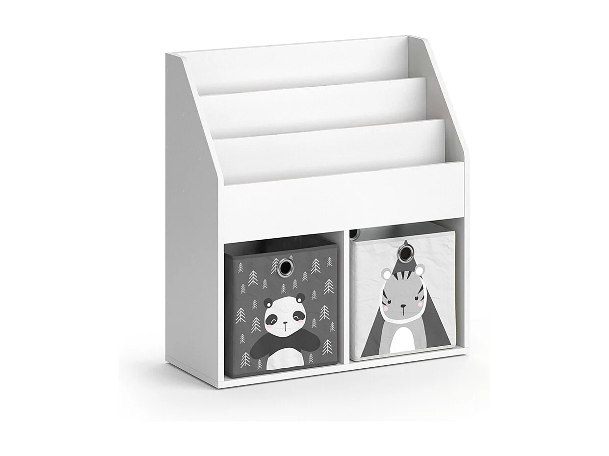 Bibliothèque enfant blanc 72x30.7x79 luigi