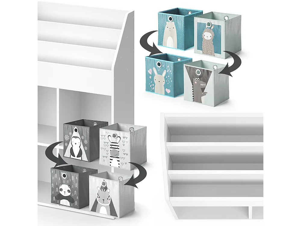 Kinderregal weiß 72x31.2x114.2 luigi