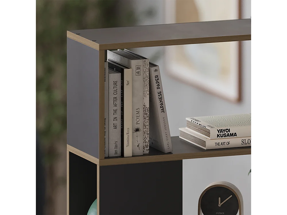 Séparation de pièce anthracite/chêne 100x24x124.5 eneos