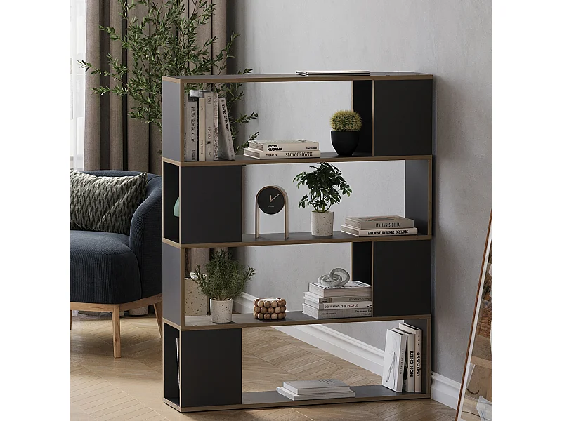 Séparation de pièce anthracite/chêne 100x24x124.5 eneos