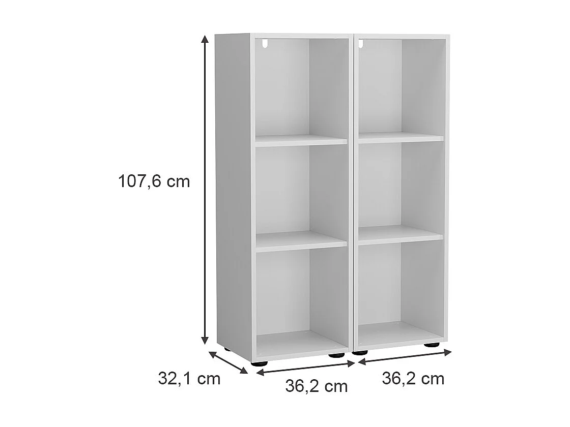 Étagère pour enfants blanc 105.6x32.1x38.2 estell