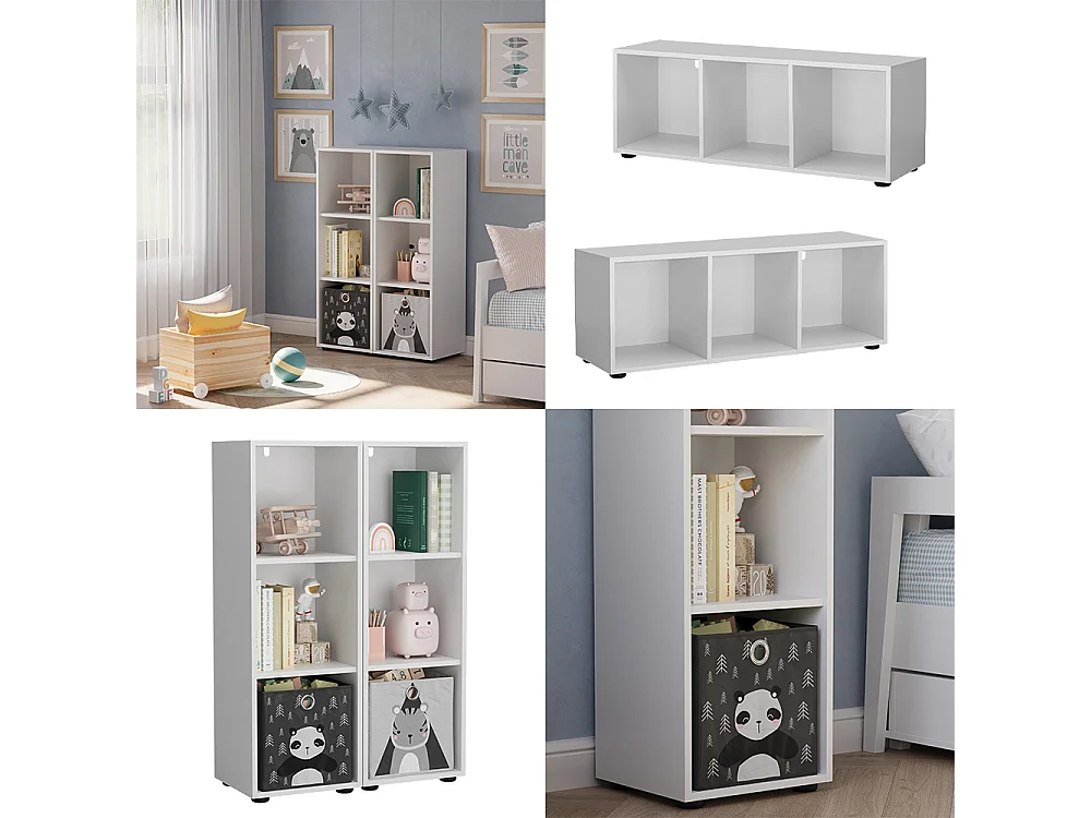 Étagère pour enfants blanc 105.6x32.1x38.2 estell