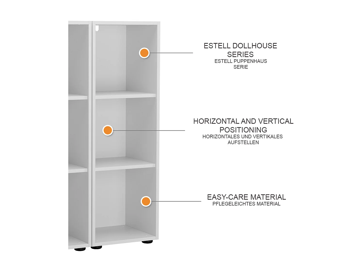 Étagère pour enfants blanc 105.6x32.1x38.2 estell
