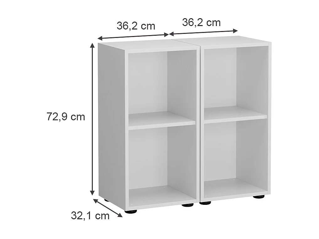 Kinderregal weiß 71x32.1x38.2 estell