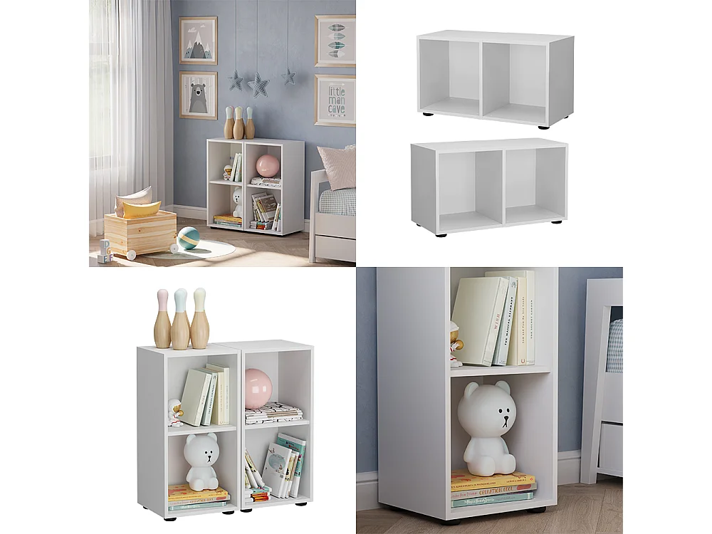 Étagère pour enfants blanc 71x32.1x38.2 estell